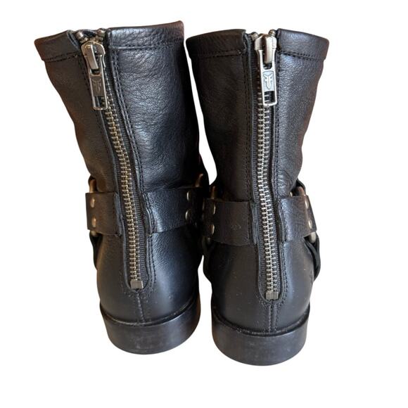 Frye Phillip Harness Engineer Ankle Boots Black 7.5 - Picture 6 of 11